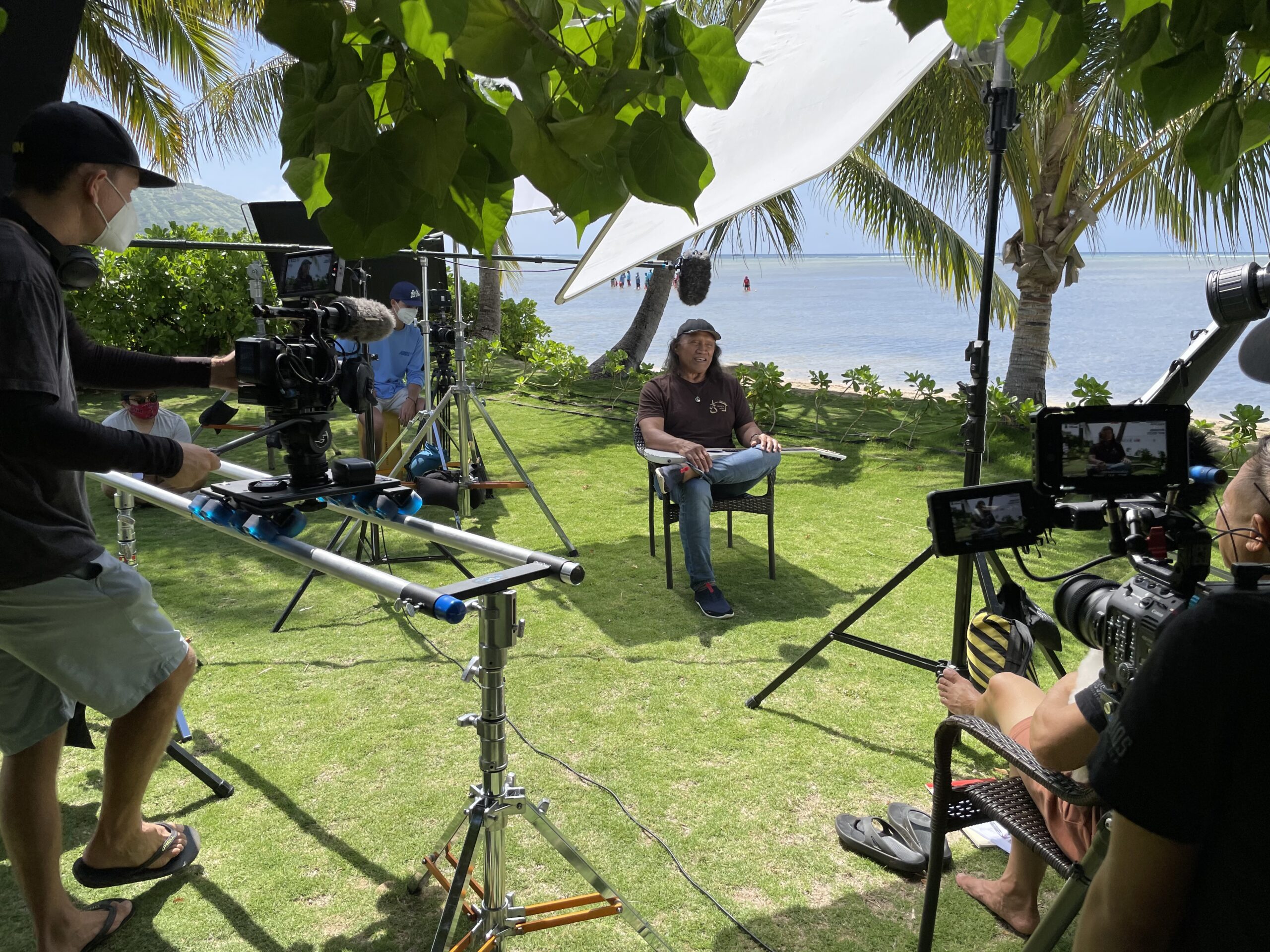 Steve Sue interviewing Henry Kapono